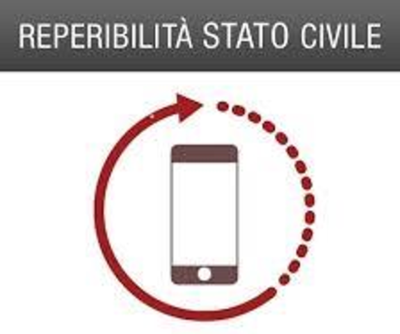 REPERIBILITA' UFFICIO STATO CIVILE PER DENUNCE DI MORTE IL 26.09.22